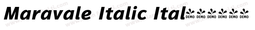 Maravale Italic Ital字体转换